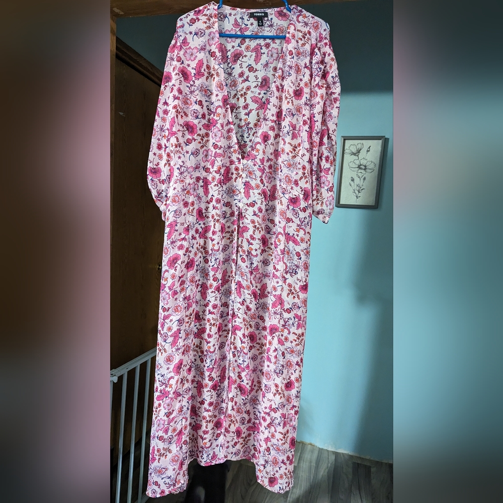 Torrid kimono pink